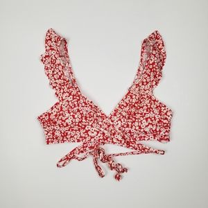 H&M Ruffle Trim Wrap Around Bikini Top